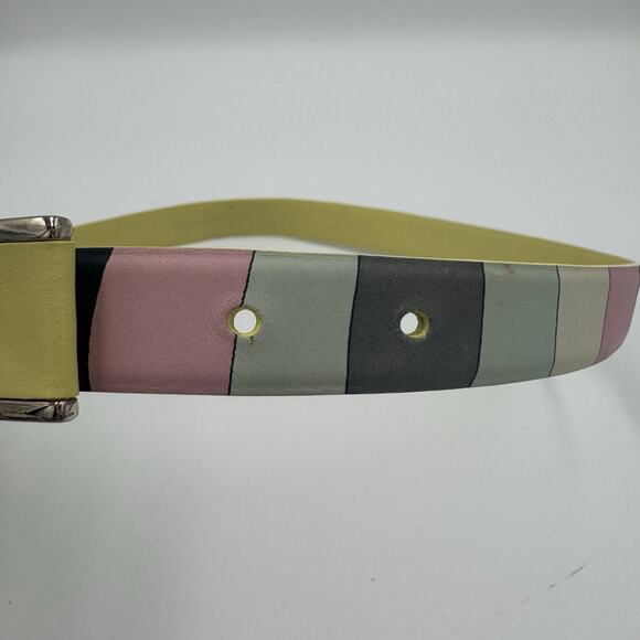 Emilio Pucci Patterned Leather Belt – Multicolor - Picture 13 of 14